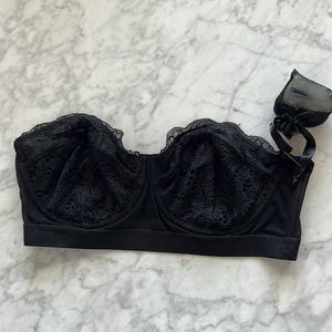 Lively The Lace Strapless Bra Jet Black NWOT